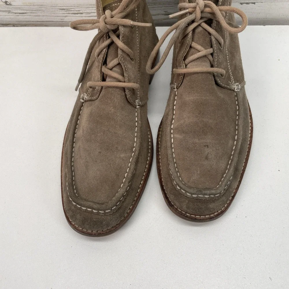 UGG Boots Via Lungarno Mens 9.5 Moc Toe Ankle Chukka 1000715 Brown Suede Lace Up